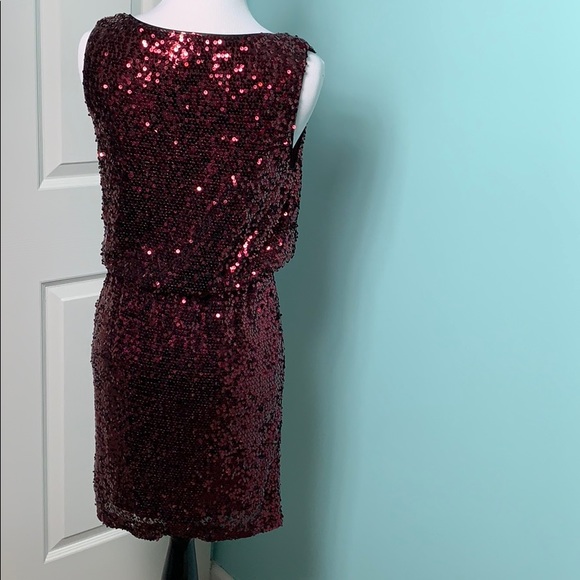 Cache Merlot Sequin Mini Dress - Picture 12 of 12